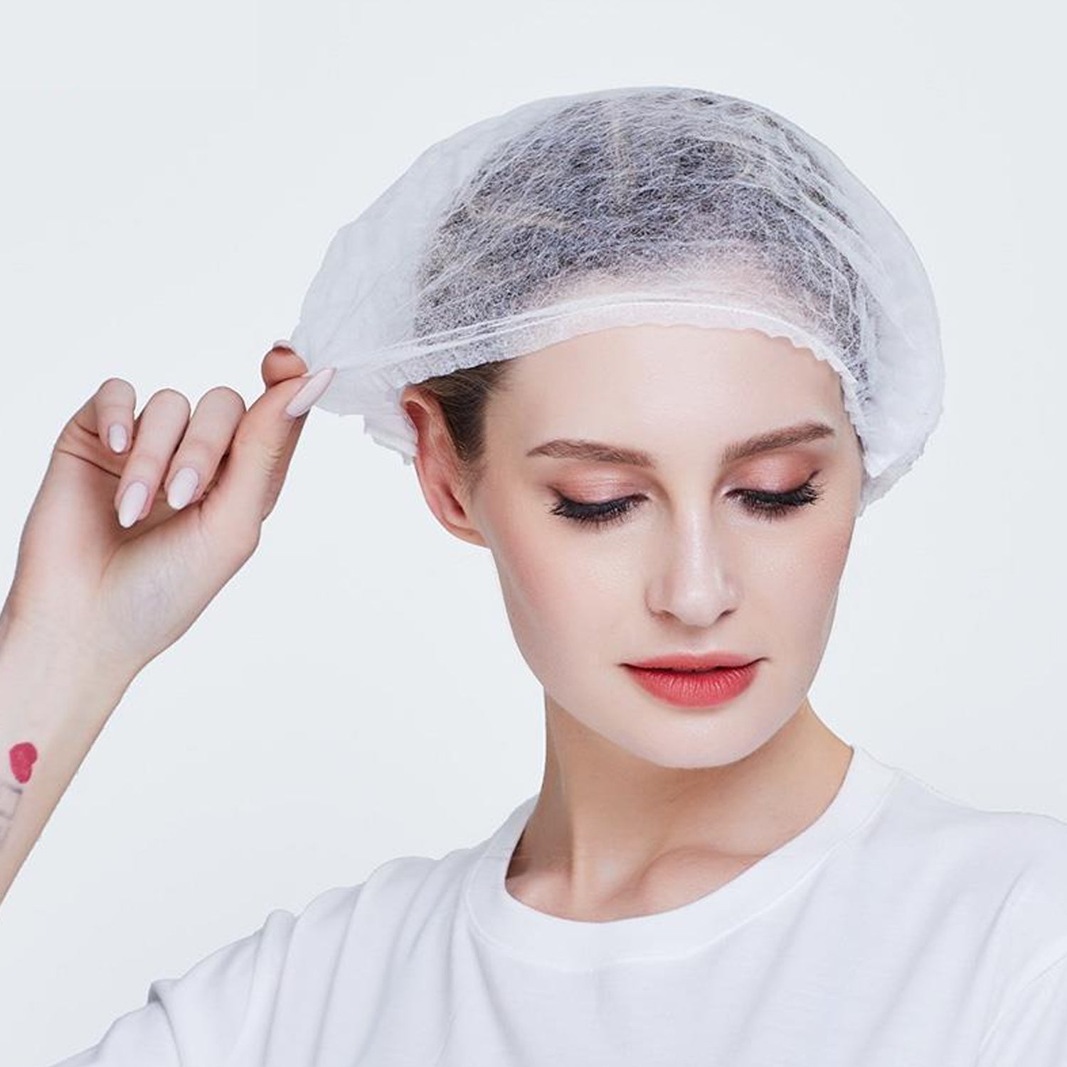 1416 Shower caps, Reusable Chef Hats for Kitchen Service Food Service Cap Breathable Mesh Elastic Waiter Hats for Workshop, Factory DeoDap 1416 Shower caps, Reusable Chef Hats for Kitchen Service Food Service Cap Breathable Mesh Elastic Waiter Hats for Workshop, Factory DeoDap